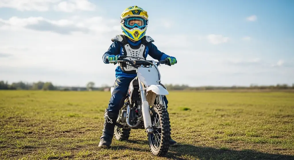 🏍️ How to Ride a Dirt Bike Like a Pro — Step-by-Step Beginner’s Guide (2025) 2 Beginner learning dirt bike basics outdoors with full safety gear.