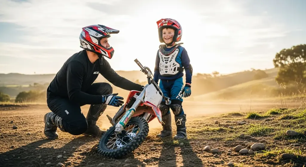 🏍️ How to Ride a Dirt Bike Like a Pro — Step-by-Step Beginner’s Guide (2025) 9 Beginner learning dirt bike safely after minor fall
