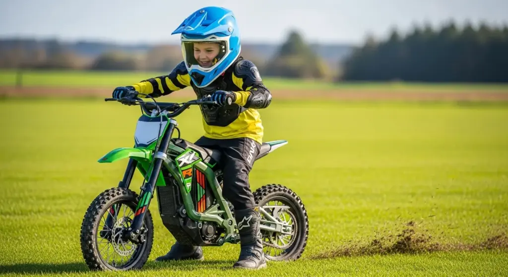 🏍️ How to Ride a Dirt Bike Like a Pro — Step-by-Step Beginner’s Guide (2025) 14 Beginner learning throttle control on electric dirt bike