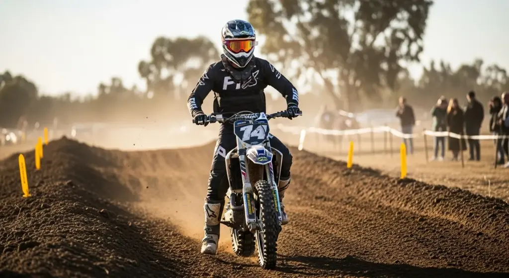 🏍️ How to Ride a Dirt Bike Like a Pro — Step-by-Step Beginner’s Guide (2025) 15 Beginner practicing off road balance on electric dirt bike