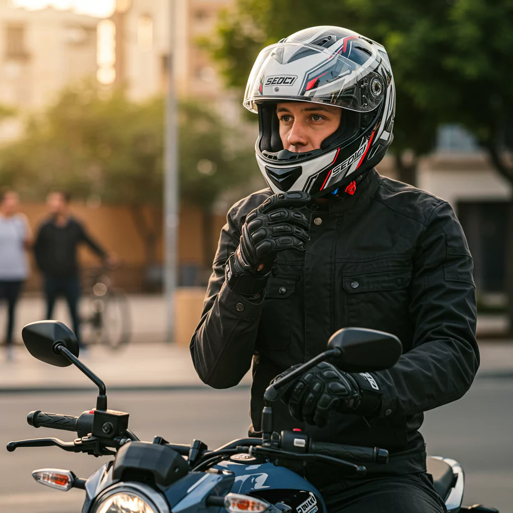 The Top 10 Motorcycle Gear Brands Riders Actually Trust 9 arai corsair x helmet placed on a motorcycle