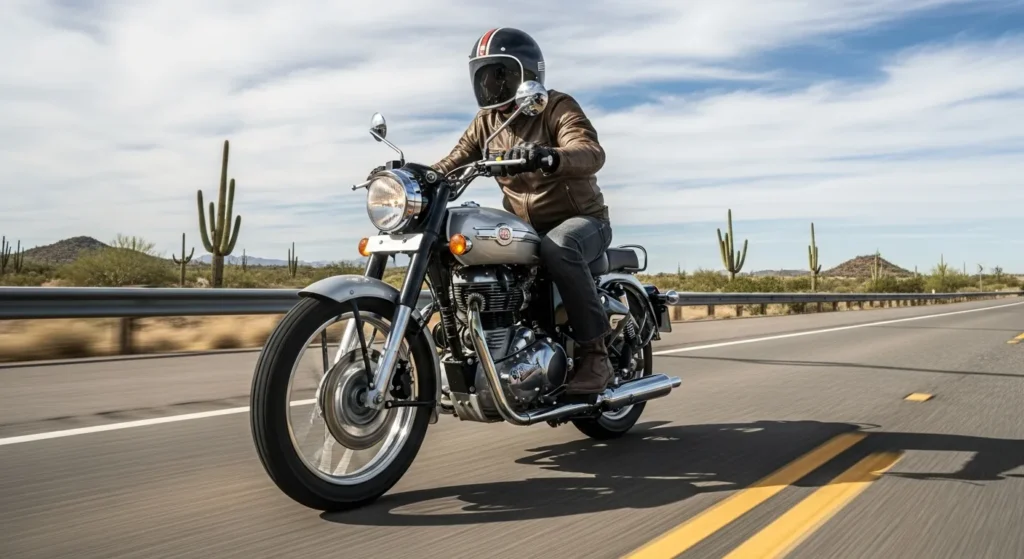 Royal Enfield Electric Lineup Grows With Flying Flea FF-C6 3 Royal Enfield FF-C6 Flying Flea FF-C6 on a U.S. highway