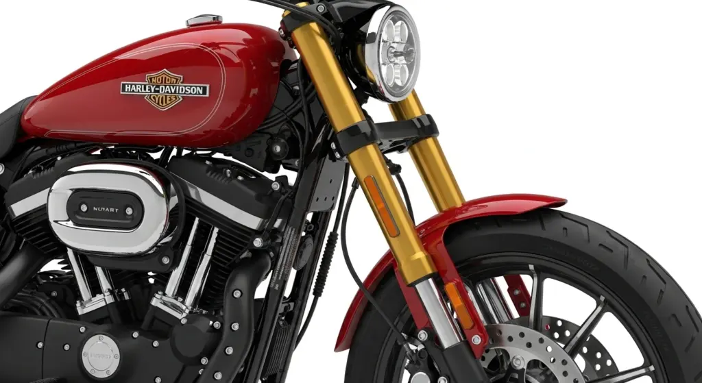 Close-up of Harley-Davidson X440’s design and features including LED headlamp and retro fuel tank
