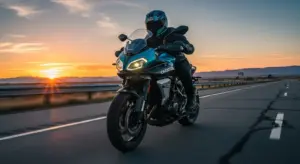 Close-up view of the CFMoto 675NK’s inline-triple engine showcasing advanced engineering