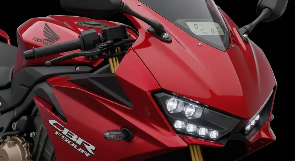 Detailed view of Honda CBR500R Four’s new E-Clutch system