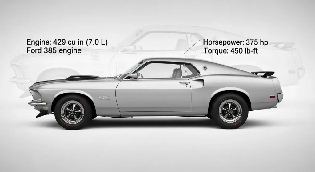 A 56-Year-Old Mustang Just Raised $250,000 for a Good Cause — Here’s the Story 2 Side view of 1969 Ford Mustang Boss 429 showing its muscular stance and classic proportions.