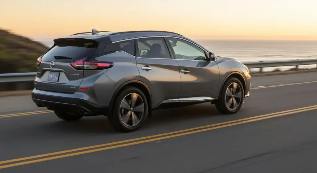 Forget the Old Murano — 2025 Model Is a Totally Different SUV for U.S. Drivers 5 The 2025 Nissan Murano cruising on a coastal American highway