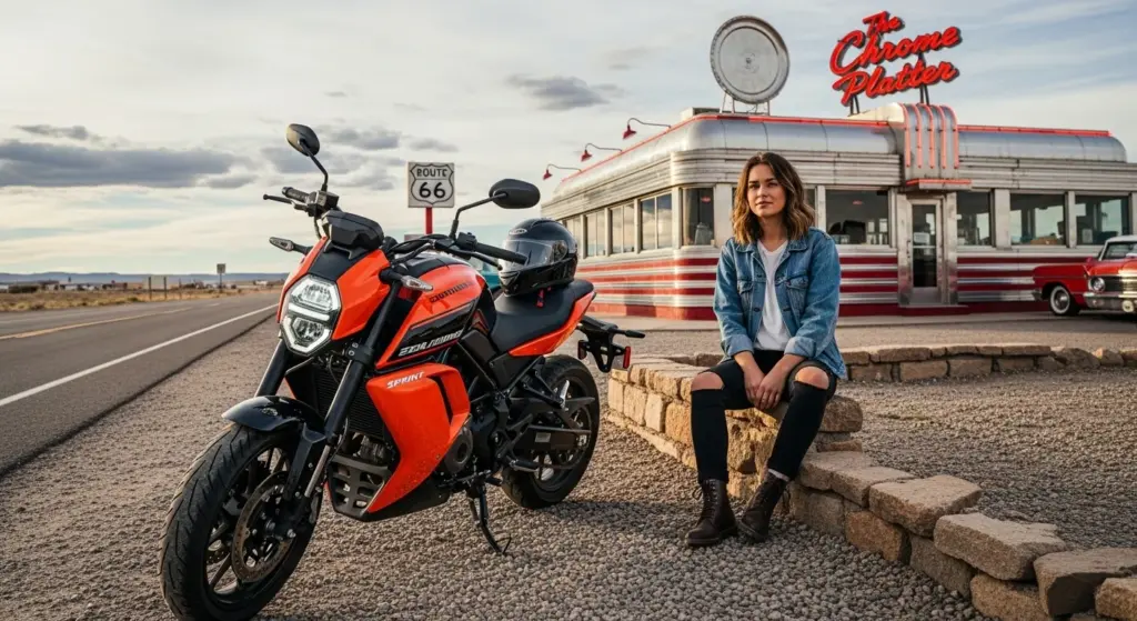 Forget the Big Hogs — Harley’s 2026 Sprint Is Built for Everyone 4 Young American rider with 2026 Harley-Davidson Sprint on Route 66, representing new generation of Harley fans